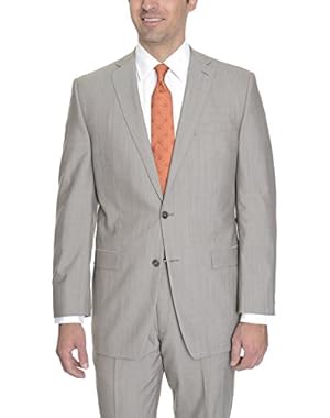 Calvin Klein Slim Fit Light Tan Stepweave Wool Suit
