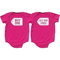 Nursery Decals and More Funny Twin Girl Bodysuits, Includes 2 Bodysuits, 3-6 Month Buy One Get One