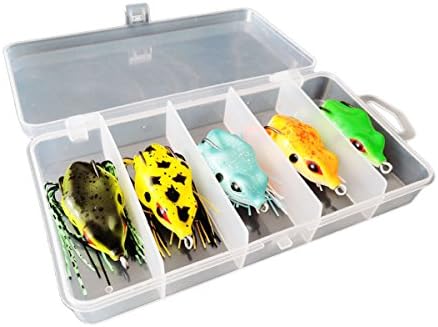 Fishing frog lure rubber saltwater and freshwater lures irresistible fish bait better than hard lure popper crank VIB fishing lures for snakehead and more feral big fish with tackle box