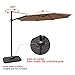 COBANA 10 Ft Offset Cantilever Outdoor Patio Hanging Umbrella 360° Rotation with Cross Base, Beige