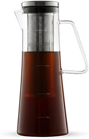 Cold Brew Coffee Maker - Iced Coffee Glass Pitcher 32oz with Sealing Removable Filter