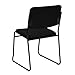 Flash Furniture HERCULES Series 500 lb. Capacity High Density Black Fabric Stacking Chair with Sled Base