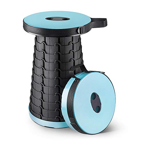 Portable Folding Stool Folding Camping Stool Retractable Adjustable Plastic Step Stool for Picnics Camping Fishing Hiking BBQ Item Weight 1.25Kg/2.8Lbs Kids Adult Peppermint Green