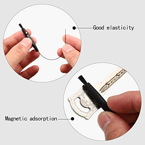 12 Packs Multifunctional Hearing Aid Cleaning Kits with Brush and Wire