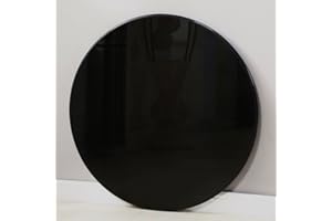 YOUGUO 32 inch Round Glass Table Top - Black Tempered Glass Surface Protector - Safe 1/2" Thick Beveled Edge - Useful for Replacement,Dining Table, Patio, Coffee and End Table,Indoor & Outdoor