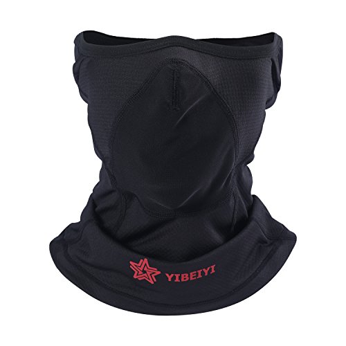 Motorcycle Face mask - Windproof and UV protection Outdoor Ear warmer Neck Gatier, Medium, Black