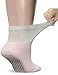 Yomandamor Women's 6 Pairs Ankle Socks with Non-Binding Top And Cushion Sole,L Size(Socks Size:9-11)