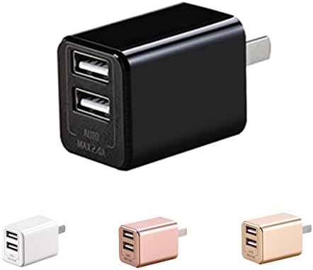 Kiwivalley 12W 2.4A Dual USB Wall Charger, PowerPort 2 with Power IQ for iPhone 7 / 6s / Plus, Samsung Galaxy S7 / S6 / Edge, Note 5 / 4, LG, Google Nexus and More (black)