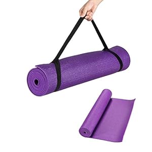 Kabalo – 173cm long x 61cm wide – EXTRA THICK 6mm – Non-Slip Yoga Mat with carry strap, also for Exercise/Pilates/Gym/Camping, etc