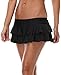Attraco Women's Solid Ruffle Skirted Bikini Bottom Layered Swim Shorts