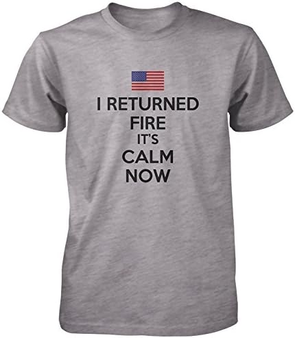 Vine Fresh Tees - I Returned Fire It's Calm Now T-shirt - Adult 3X-Large, Sport Grey