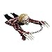 Halloween Haunters Animated Crawling Skeleton Zombie Prisoner Torso Groundbreaker with Moving Body LED Eyes Prop Decoration - Locked in Chains & Shackles - Haunted House Graveyard Tombstone Display