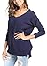 levaca Women's Long Sleeve V Neck High Low Split Loose Casual Pullover Sweaters