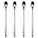 Long Ice Tea Spoon, AOOSY 7.9 inches Stainless Steel Long Handle Slender Tea Bartending Dessert Bar Mixing Cocktail Stirring Spoons, Set of 4