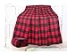 Simplicity Winter Warm Red and Black Buffalo Plaid Patterned Decorative Super Soft Twin Woven Fleece Couch Throw Blanket