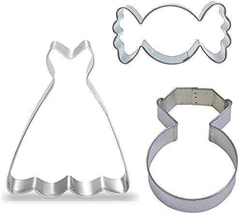 Wedding Cookie Cutter Set-Wedding Dress,Diamond Ring And Candy