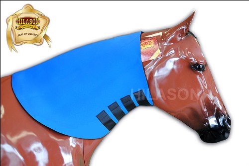 HILASON Large Blue Heavy Duty Horse Neoprene Neck Sweat Wrap Grooming Tack