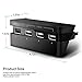 Ideashop PS4 Slim Hub, 4 USB Port Hub for PS4 Slim, USB 3.1 USB 2.0 Super Transfer Speed Charger Controller Splitter Expansion Adapter With LED Light for PS4 Slimthumb 4