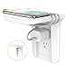Wall Outlet Shelf Holder Charging Socket Power Perch Organizer, [Up to 15lbs] [Easy Install] with Standard Vertical Outlet, Space Saving Solution for Echo/Google Home/Cell Phone/Smart Speaker