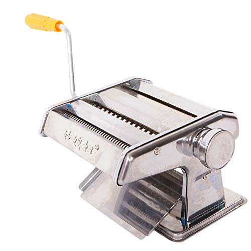 Flagman_Shop New Pasta Maker & Roller Machine Noodle Spaghetti Maker Dual-Blade Silver 150mm 6" - Thumbnail 4