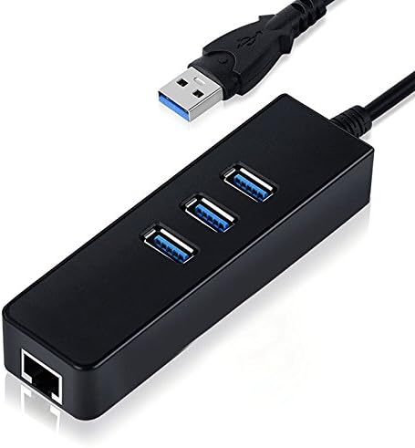 3-Port USB 3.0 Hub, MITUTEN SuperSpeed USB 3.0 Adapter RJ45 10/100/1000 Gigabit Ethernet LAN Network Adapter Converter for Macbook Pro,Mac Mini, iMac, Chromebook Pixel, Surface Pro Laptop PC Tablets