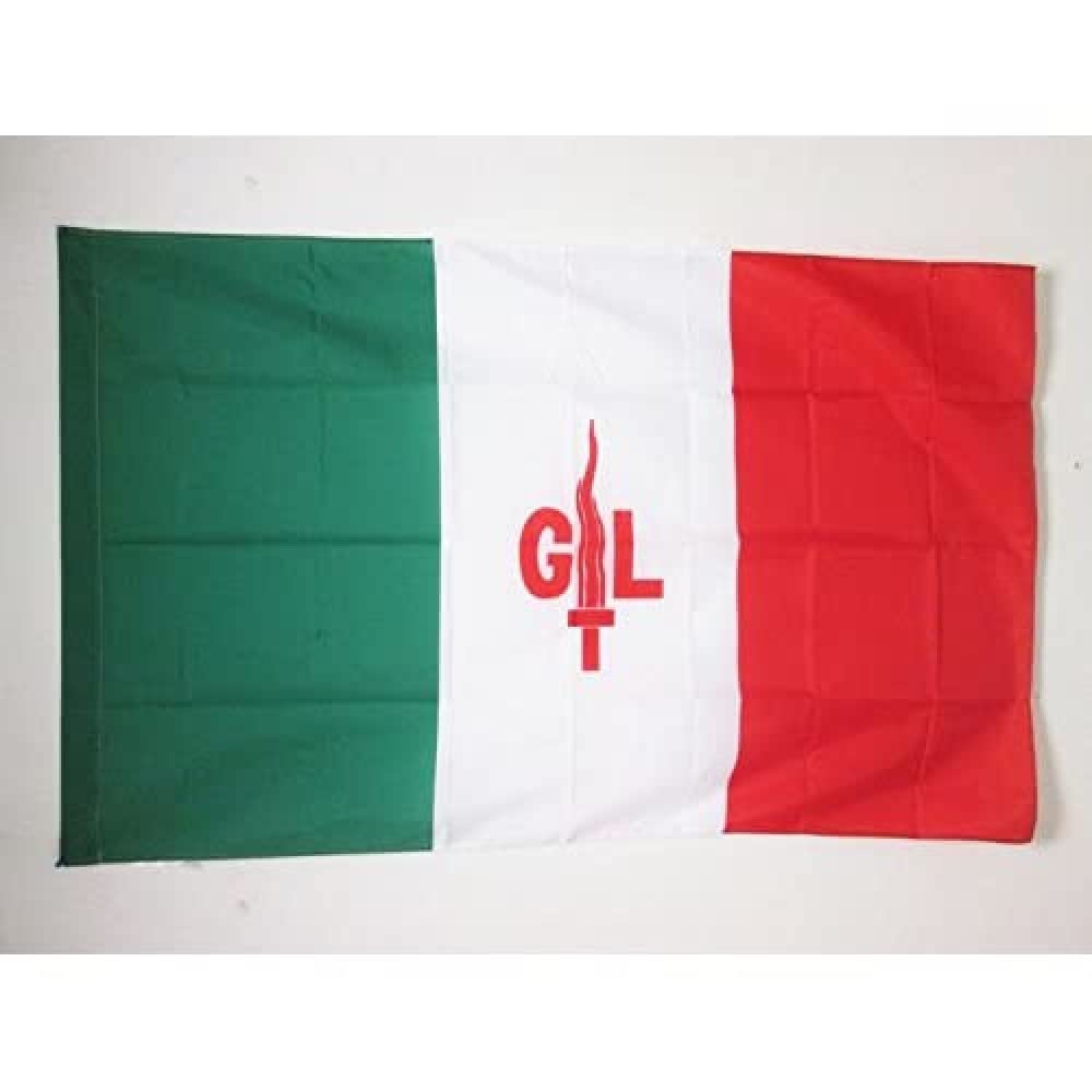 AZ FLAG - Giustizia e Libertà in Italy Flag - 3x5 Ft - GL italian Banner with Sleeve - 100% Polyester - Fade Resistant - Vivid Colors - 3' x 5' Feet - 150x90 Cm