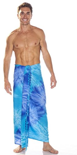 1 World Sarongs Mens Tie Dye Sarong
