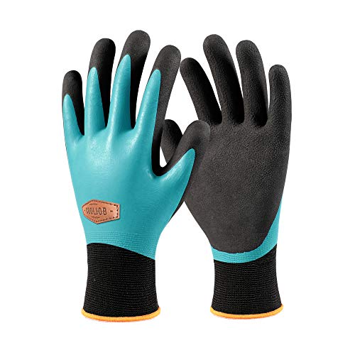 COOLJOB 100% Waterproof Winter Freezer Gloves For En &ap; Woen, Full Rubber Coated, Theral For