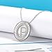 Caperci Mothers Day Gifts Jewelry Oval Cubic Zirconia Alphabet Pendant Necklace with 26 Initial Letters from A-Z, 18
