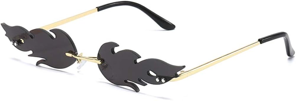 JFan Occhiali da Sole Occhiali da sole Uomo Donna Personalità Fiamma  Occhiali da Sole Senza Montatura in Metallo Divertente Bar da Ballo con Gli  Occhiali Accessori Occhiali e accessori berjaya.edu.my