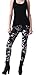 Women's Cool Crow Bird Print Ankle Length Black Skinny Legging Pants