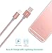 Mscrosmi 8-Pin Lightning to USB Charging Cable - (3-Feet/6-Feet/10-Feet)-Rose Gold