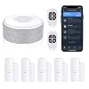 WiFi Door Alarm System, Wireless DIY Smart Home Security System, with Phone APP Alert, 8 Pieces-Kit (Alarm Siren, Door…