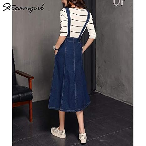 jeans skirt with straps