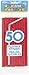Flexible Plastic Drinking Straws, Red, 50ct