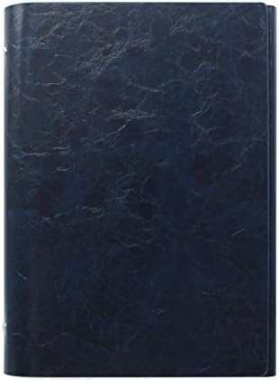 CYOS Premium Leather Three fold Notebook , Journal Hard Cover Refillable NoteBooks Loose Leaf Diary Notepad A5 with Pen Loop &amp; Business Card Holder for Women Men Office Travel (blue)