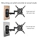 DYNAVISTA Full Motion TV Wall Mount Bracket with Tilting Swivel Articulating Arm up to VESA 200 x 200 mm and 44 lbs for 12 to 40 inch TV Flat Screens and Monitors (Black)