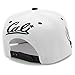 Embroidered California Republic with Bear Claw Scratch Snapback Cap (White/Black)