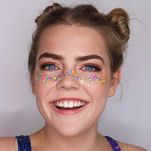10 Grams ✮ Neon Rainbow Chunky Matte Glitter ✮ COSMETIC GLITTER ✮ Festival Rave Beauty Makeup Face Body Nail ✮ - Thumbnail 6