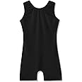 EQSJIU Gymnastics Leotards with Shorts for Girls Unicorn Rainbow Balloon Flower Sparkly Gradient Colors Biketard 1-10 Years
