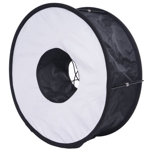 CowboyStudio Universal 18-Inch 46cm Easy-Fold Macro Ring Speedlite Flash Softbox Diffuser Reflector