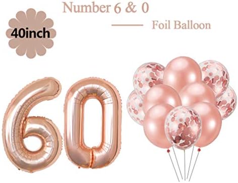 Amazon Com Aule 40 Inch Jumbo Rose Gold Foil Mylar Number Balloon