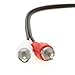 InstallerParts 25Ft 3.5mm Male-to-Male Stereo Audio Cable - 3.5mm Stereo Plug to 2xRCA-M Cable - Compatible with iPods, iPhones, Android Phones, MP3 Music Players, and Much More!