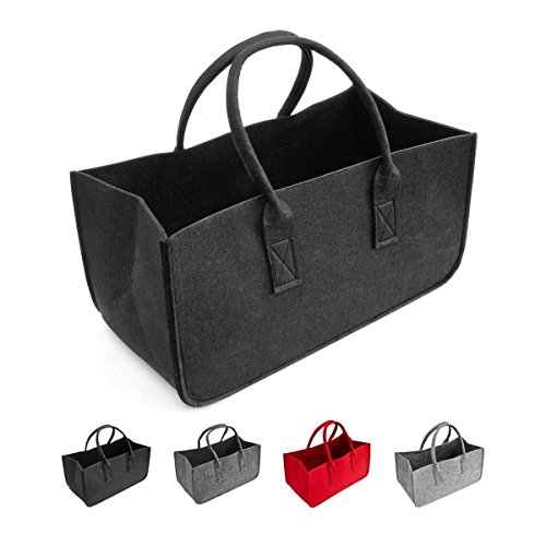 Filztasche rot Kaminholztasche Filzkorb Kaminholztasche Kaminholzkorb Korb Filz Zeitungsständer Zeitungskorb