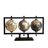 Rely+ Set of 3 4'' World Globe Sturdy Metal Stand