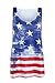 AMiERY Women's Blue Stars Top 4th of July USA Sleeveless Striped American Flag Tank Tops Shirts Blue M