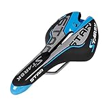 Bicycle Saddle Ergonomic MTB Road Bike Perforated Seat EVA Cushioned PU Leather Texture Steel Rail Cycle Accessories