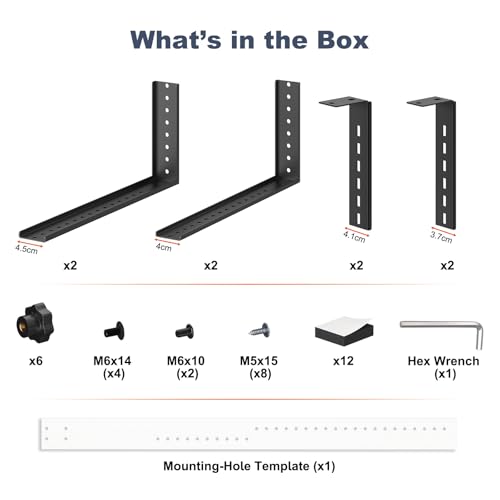 PUTORSEN Under-desk PC holder for computer cases - up to 35 kg load capacity, space-saving mounting for desks, universal and stable