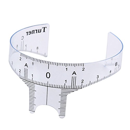 Hometom Microblading Reusable Makeup Brow Measure Eyebrow Guide Ruler Permanent Tools 1PC New (B)