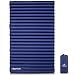 Hikenture Double Sleeping Pad - 2 Person Camping Mattress Inflatable Air Mat with Built-in Foot Pump - Lightweight and Compact - for Backpacking, Car Camping, Hiking, Tent, Truck (Navy Foot Pump)